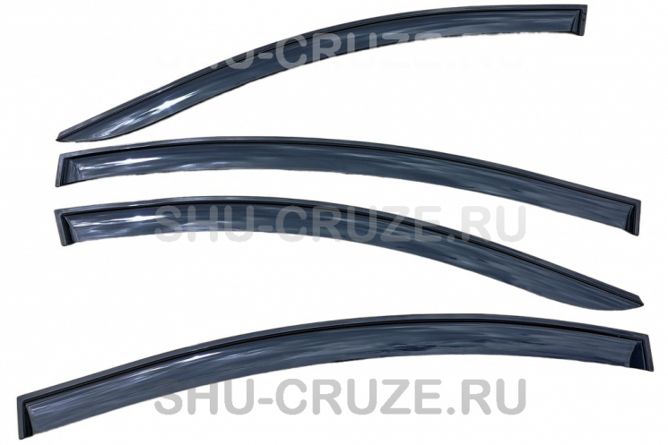 SHU-059-13 Ветровики дефлекторы боковых окон. Cruze SD седан. Azard Voron Glass Samurai